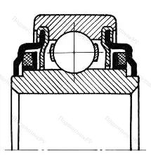 Модификация подшипника 420205КЕ размер 24,6x52x15