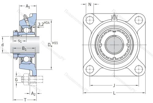 Подшипниковый узел FYJ 55 KF в Сургуте