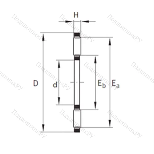 Подшипник игольчатый упорный AXK 240X 286X 5