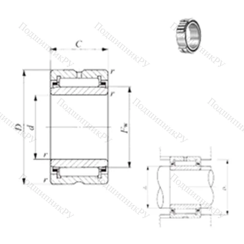 Подшипник игольчатый радиальный TAFI 709525