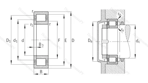 Роликовый цилиндрический подшипник NUP 213 ETVP 2 от производителя  FAG