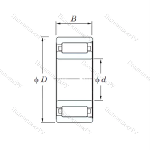 Подшипник игольчатый радиальный 8E-NK 1-25X 56.4X 19-3