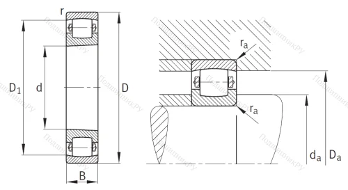 Сферический роликовый подшипник с конической посадкой на вал 20212 KTVPC 3 от производителя  FAG