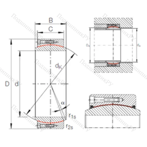Подшипник скольжения сферический GE 710 DW