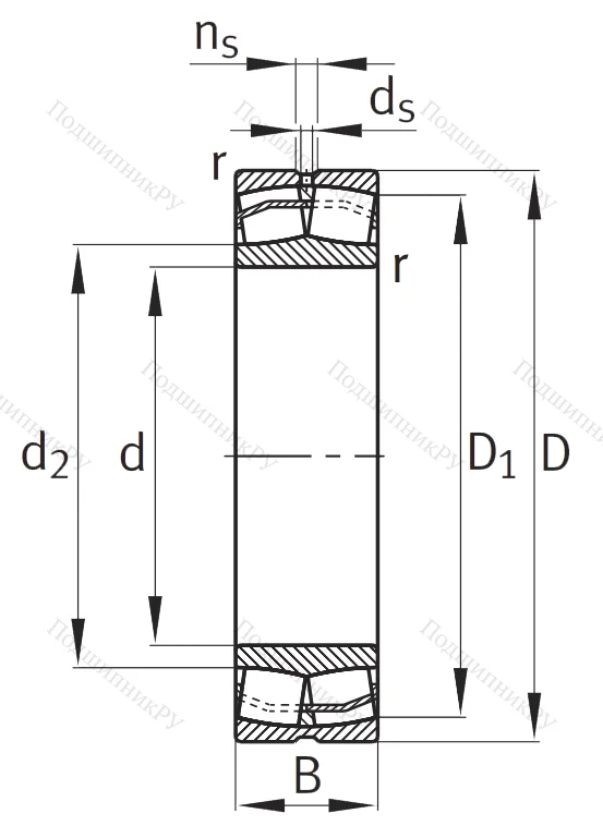 Сферический роликовый подшипник 22310 E 1 XL C 3