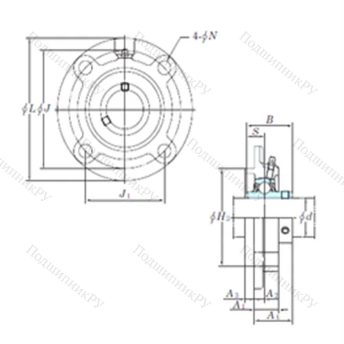 Подшипниковый узел шариковый радиальный UCFCX 10-32