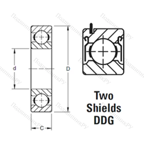 Подшипник шариковый радиальный 211KDDG