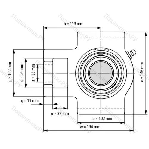 Подшипниковый узел UCT 212 - Вал: 60 мм