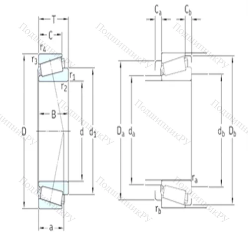 Подшипник роликовый радиально-упорный 32303J 2/Q