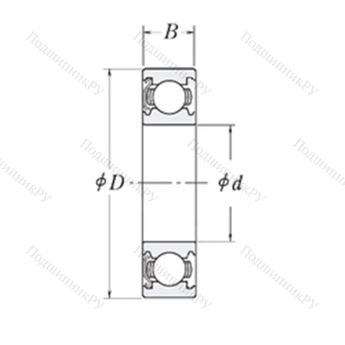 Подшипник шариковый радиальный LJ 1.7/8-Z