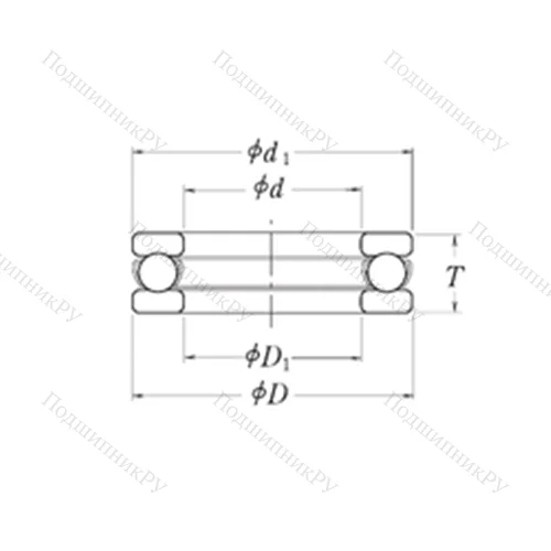 Подшипник шариковый упорный LT 1.7/8B