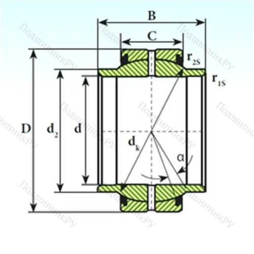 Подшипник скольжения сферический GEEM 70 ES 2RS