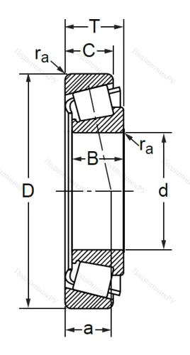 Конический роликовый подшипник 7310 А (СПЗ-9) в Сургуте