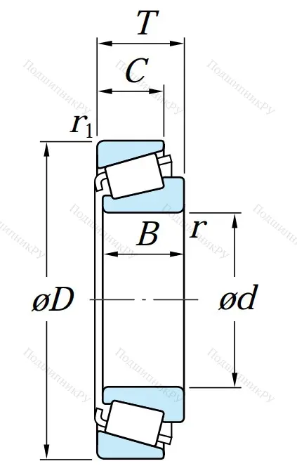 Конический роликовый подшипник 32222 JR LZ61HQ88KZ