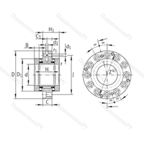 Подшипник комбинированный ZARF 3080-TV