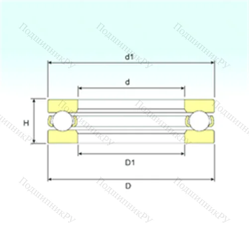 Подшипник шариковый упорный 511/500 M