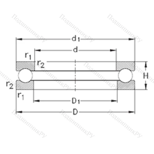 Подшипник шариковый упорный 511/500-FP