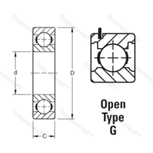 Подшипник шариковый радиальный 9110KG