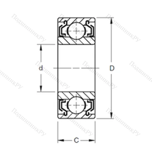 Подшипник шариковый радиальный W 208KLL