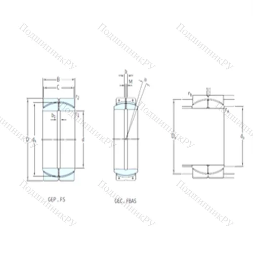 Подшипник скольжения сферический GEP 360FS