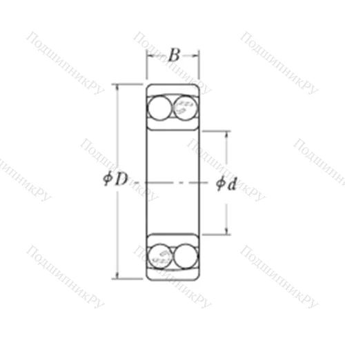 Подшипник шариковый радиальный самоцентрирующийся NLJ 4.3/4