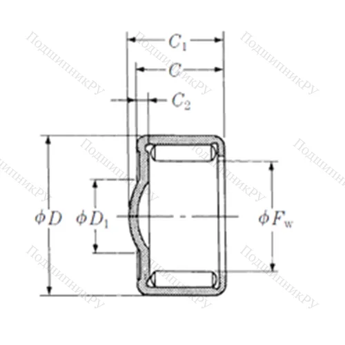 Подшипник игольчатый радиальный ZY-1411