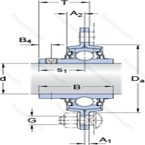 Фланцевые подшипниковые узлы типа Y (корпус типа Y-TECH, овальный фланец, крепление стопорными винтами) PFT 1.1/4 TR