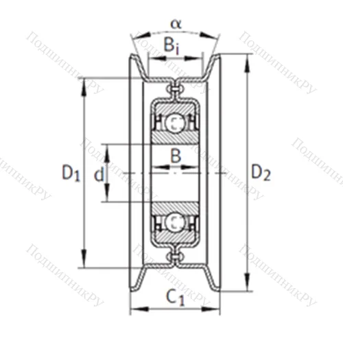 Подшипниковый узел шариковый радиальный RSRB 15-92-L 0