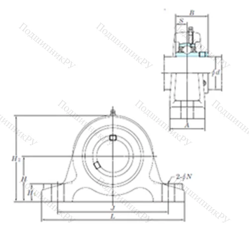 Подшипниковый узел шариковый радиальный UCIP 210-32