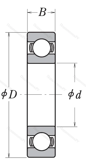 Однорядный шариковый подшипник 6213 C 3 E