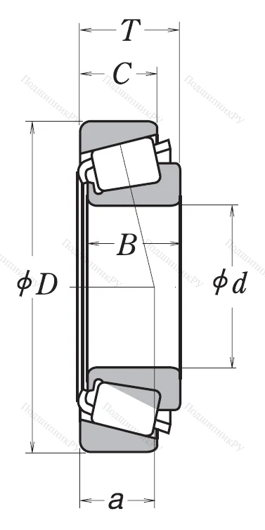 Конический роликовый подшипник HR 32216 J
