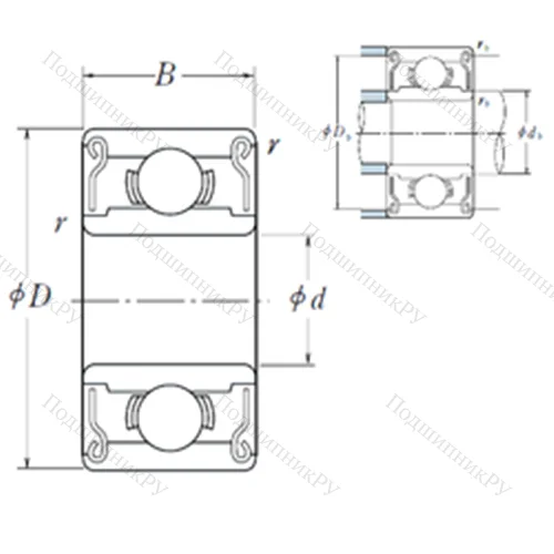 Подшипник шариковый радиальный MR 41XZZ