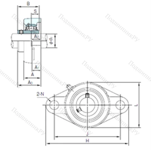 Подшипниковый узел шариковый радиальный UCFLX 05