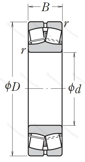Сферический роликовый подшипник 22318 EAE 4