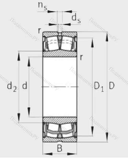 Сферический роликовый подшипник WS 22210 E 1 XL 2RSR (WS 22210 E 1 XL 2RSR)