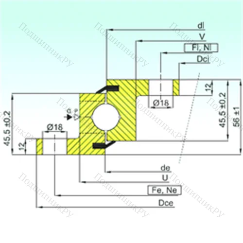 Подшипник шариковый опорно-поворотный NBL.20.1094.201-2PPN