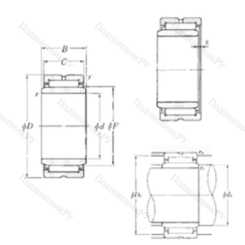 Подшипник игольчатый радиальный MR 607632+MI-506032