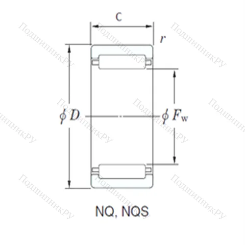 Подшипник игольчатый радиальный 20NQ 3020