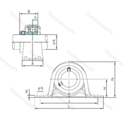 Подшипниковый узел шариковый радиальный BPP 1
