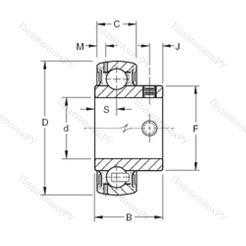 Подшипник шариковый радиальный GYA 111RRB
