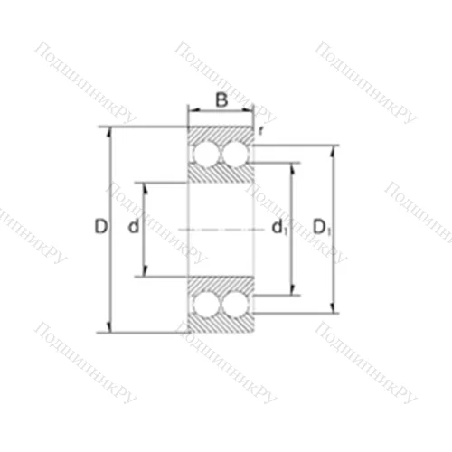 Подшипник шариковый радиально-упорный 3205