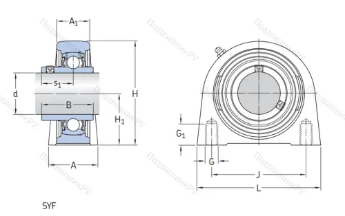 Подшипниковый узел SYF 40 TF в Сургуте