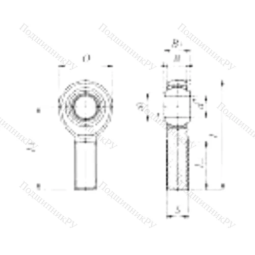 Подшипник скольжения сферический POSB 16