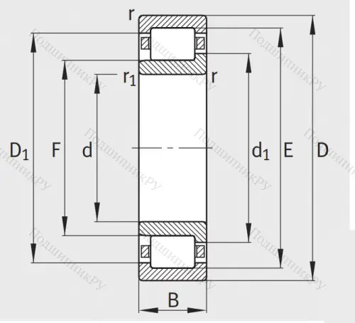 Роликовый цилиндрический подшипник NJ 213 E XL TVP 2 от производителя  FAG