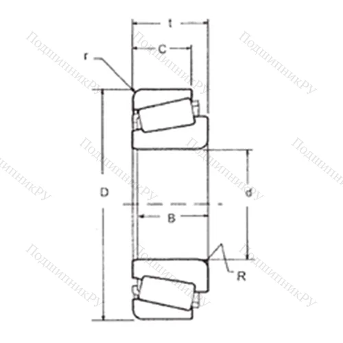 Подшипник роликовый радиально-упорный LM 127749/LM 127110 от производителя  FBJ