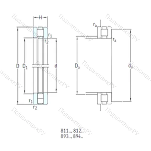 Подшипник роликовый упорный 81232M