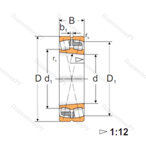 Подшипник роликовый радиальный самоцентрирующийся 22226 KMAW 33