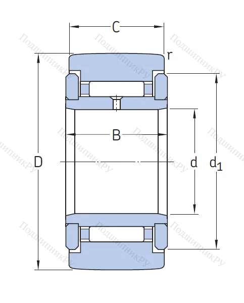 Игольчатый подшипник NATR 15