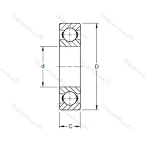 Подшипник шариковый радиальный 170BIC 661