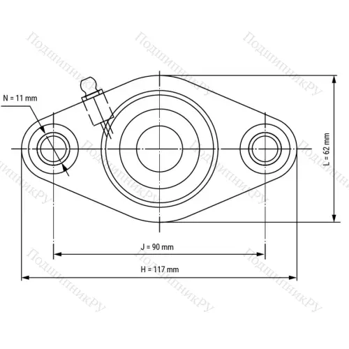 Подшипниковый узел WP-SSBFL 204 - Вал: 20 мм